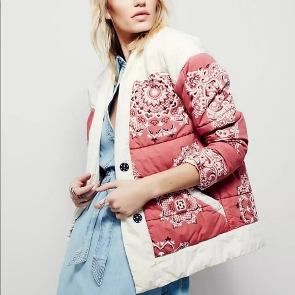 Free People Paisley Poplin Jacket - Picture 7 of 16